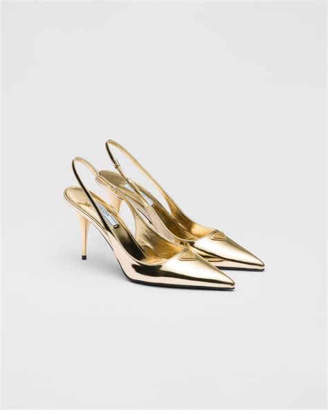 prada red pumps|prada metallic pumps.